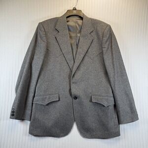 Kenny Rogers Circle S Blazer 42R‎ Gray Western Wear Ranch 2-Button Sport Coat